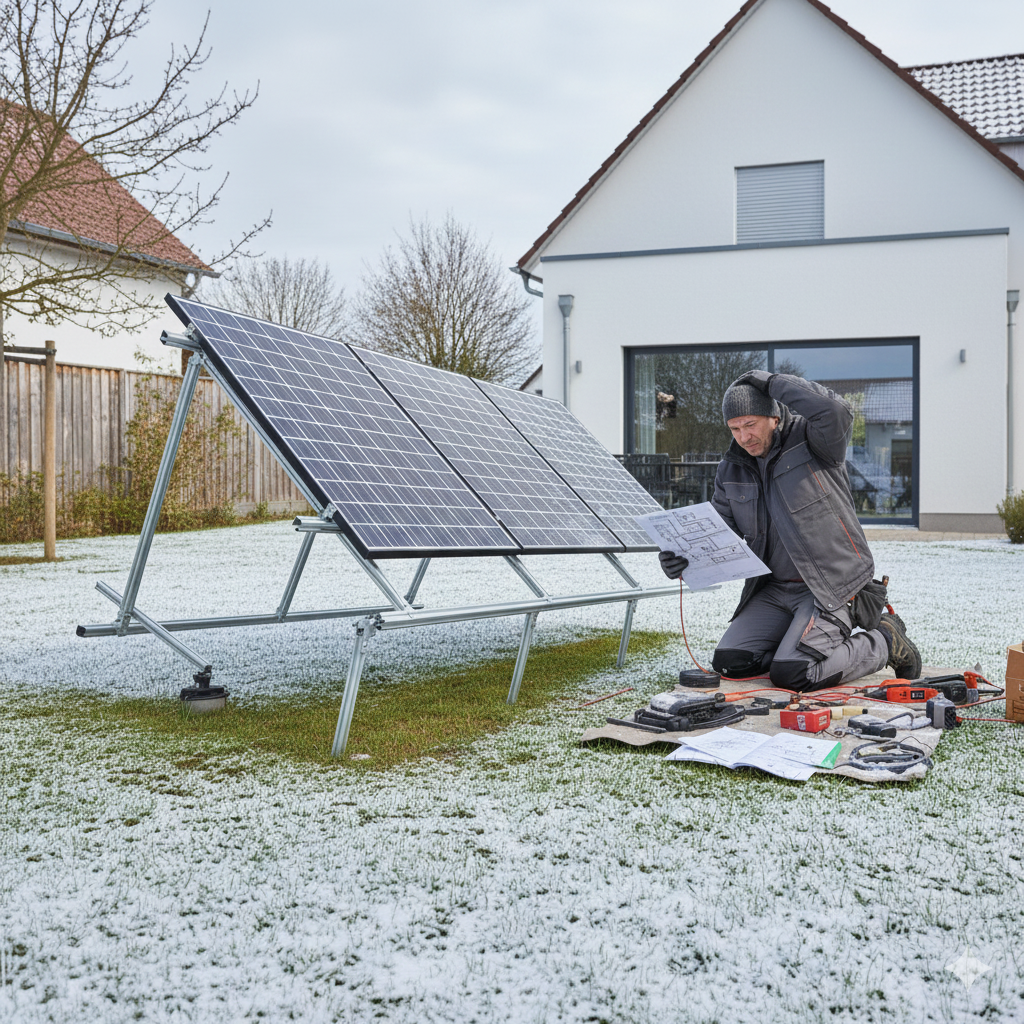installer panneaux solaires soi meme neige galere notice installation DYI mauvaise idée