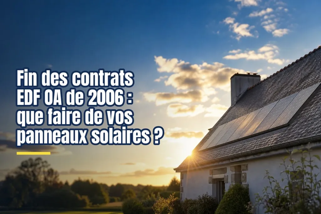 contrats solaires de 2006 l'obligation d'achat s'arrête après 20 ans. options, démarches enedis et passage à l'autoconsommation avec un installateur rge.
