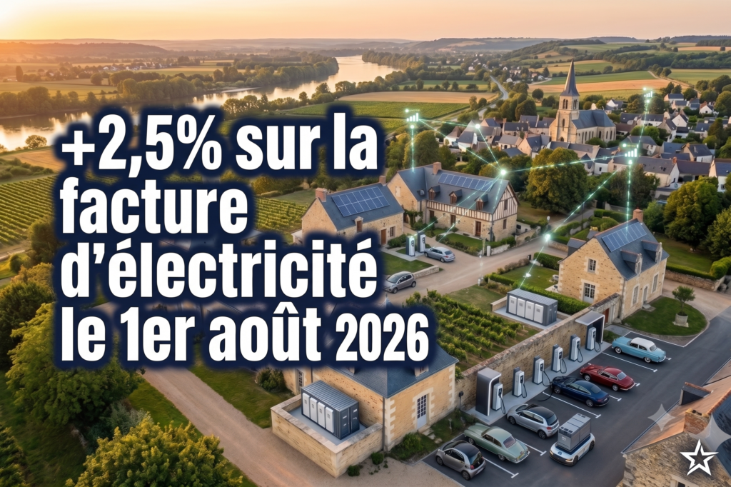 Au 1er août 2026, les tarifs réglementés de vente de l'électricité augmentent en moyenne de 2,5 % TTC. Cette évolution concerne principalement les particuliers bénéficiant du tarif réglementé. Pour un foyer consommant environ 4 500 kWh/an, cela représente environ 26 € supplémentaires par an. Cette hausse s'inscrit dans une tendance de long terme : depuis plusieurs années, le prix de l'électricité augmente sous l'effet combiné des coûts du réseau, de l'approvisionnement et des taxes.